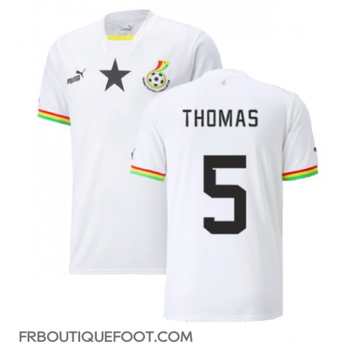 Maillot de foot Ghana Thomas Partey #5 Domicile vêtements Monde 2022 Manches Courtes